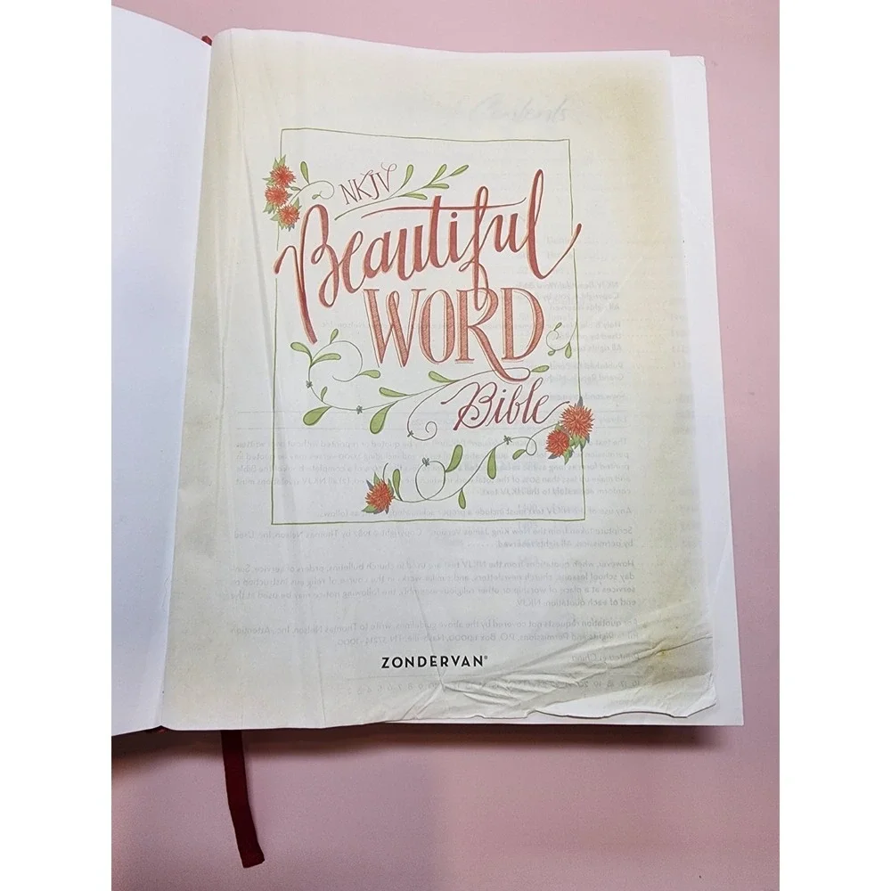 NKJV Beautiful Word Bible Large Print Like New Hardcover Red Letter Edition Good